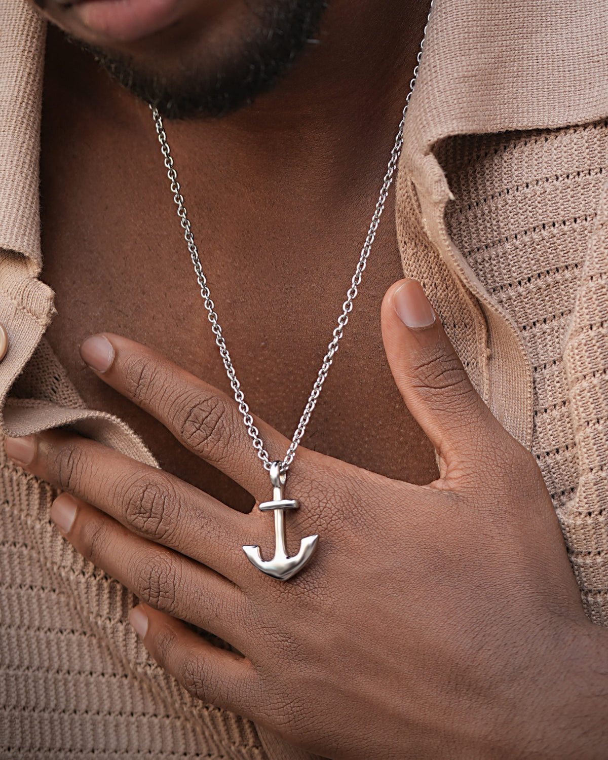 Seyra™ Anchor Pendant — Silver