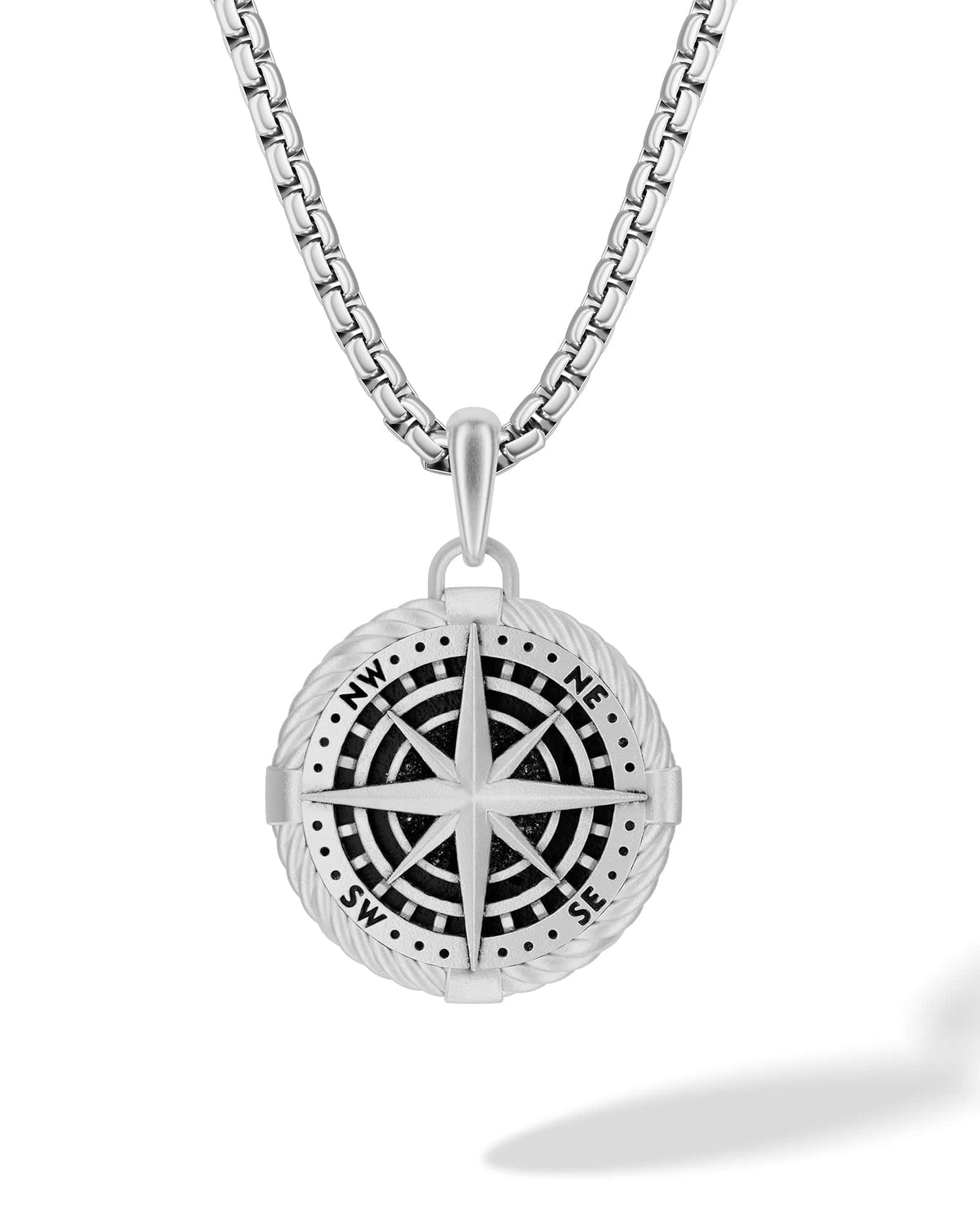 Seyra™ Compass Pendant — Silver